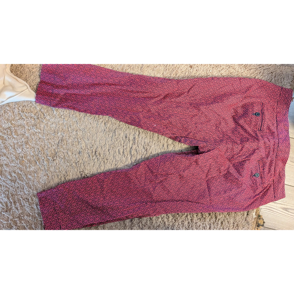 Laundry by Shelli Segal ankle pants with a pink and black geometric pattern 12 - Picture 5 of 5